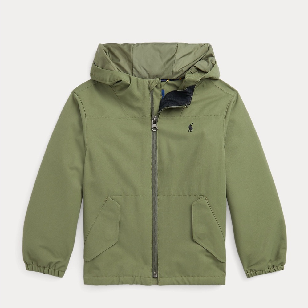 NEW! Polo Ralph Lauren P-Layer Hooded Jacket in Olive Green Boys Size Medium